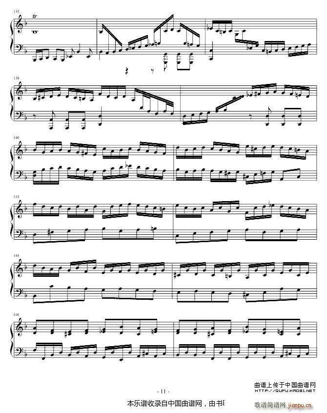 Concerto 巴赫第一键盘乐协奏(钢琴谱)11