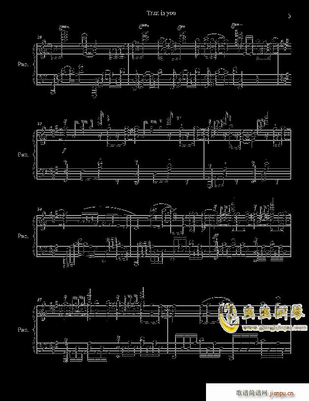 娜娜 OP date a live(钢琴谱)3