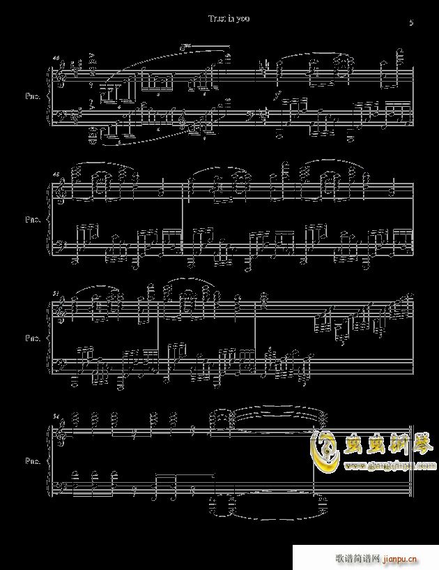 娜娜 OP date a live(钢琴谱)5