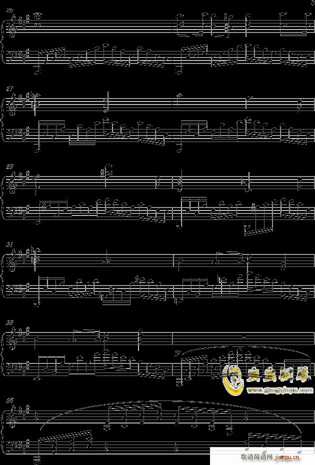 A大调练习曲(钢琴谱)3