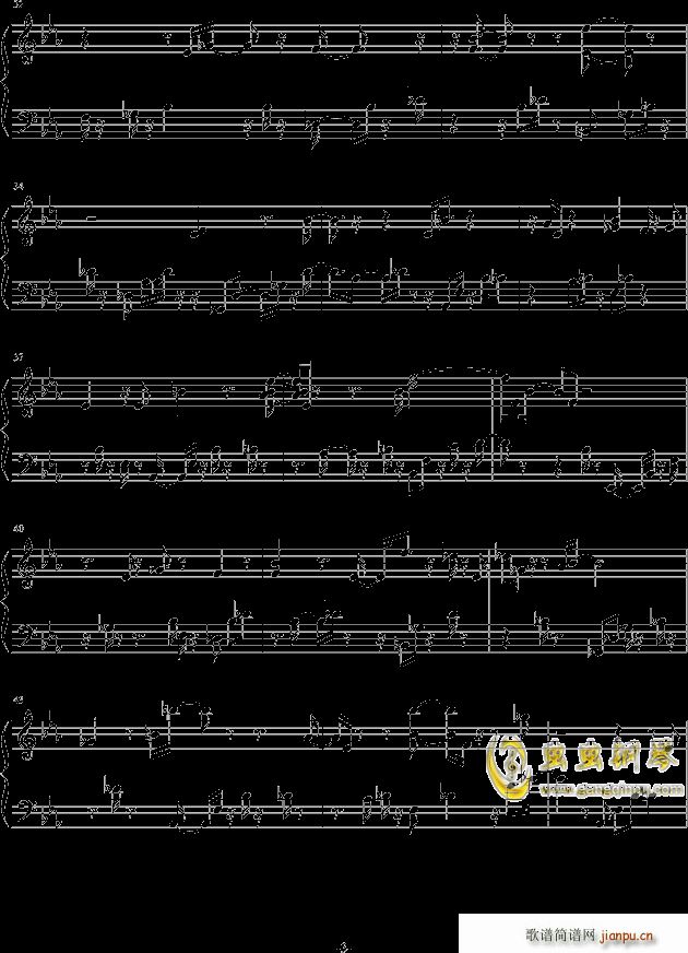 落雨大悲伤版(钢琴谱)3