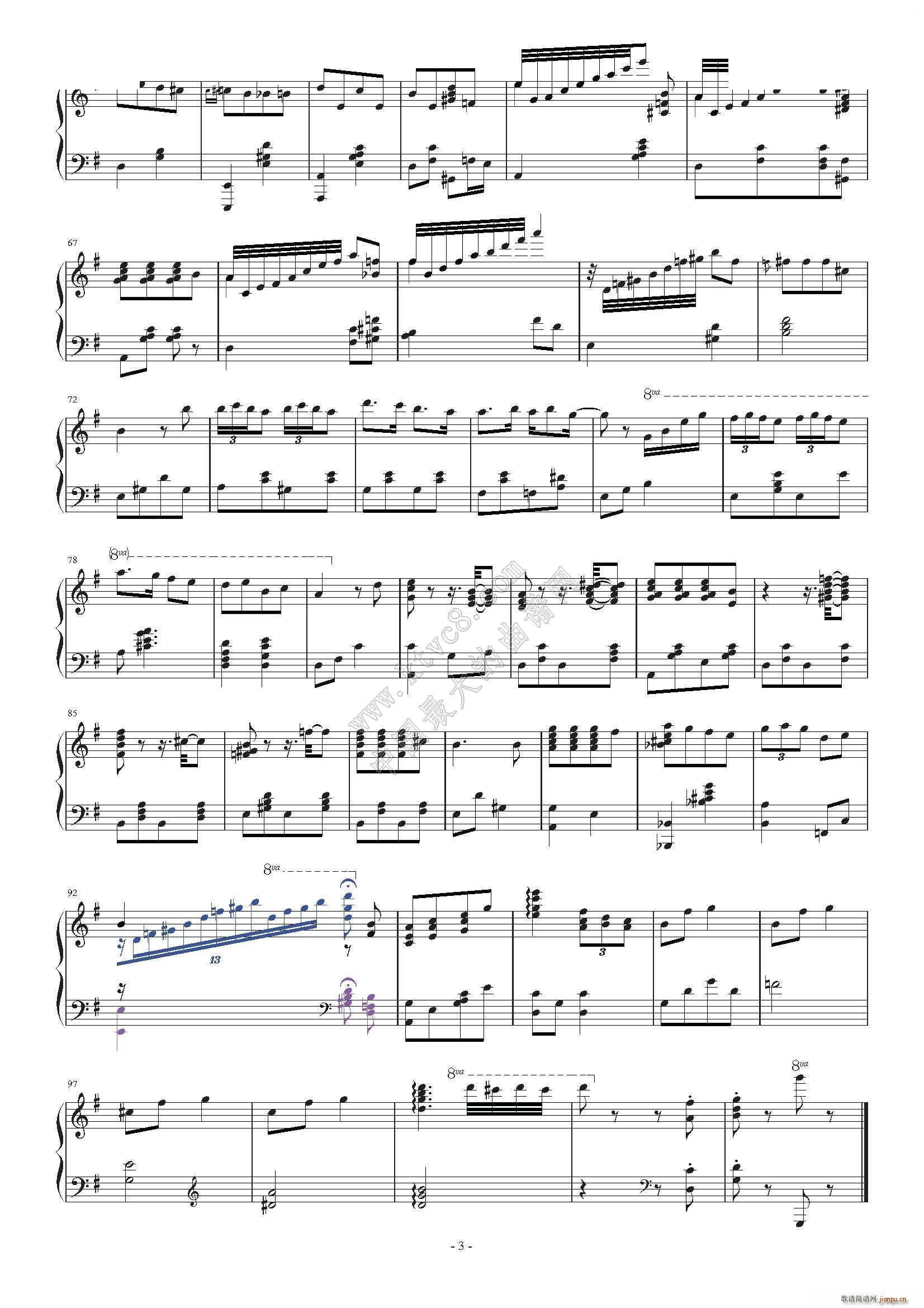 bewitched(钢琴谱)3