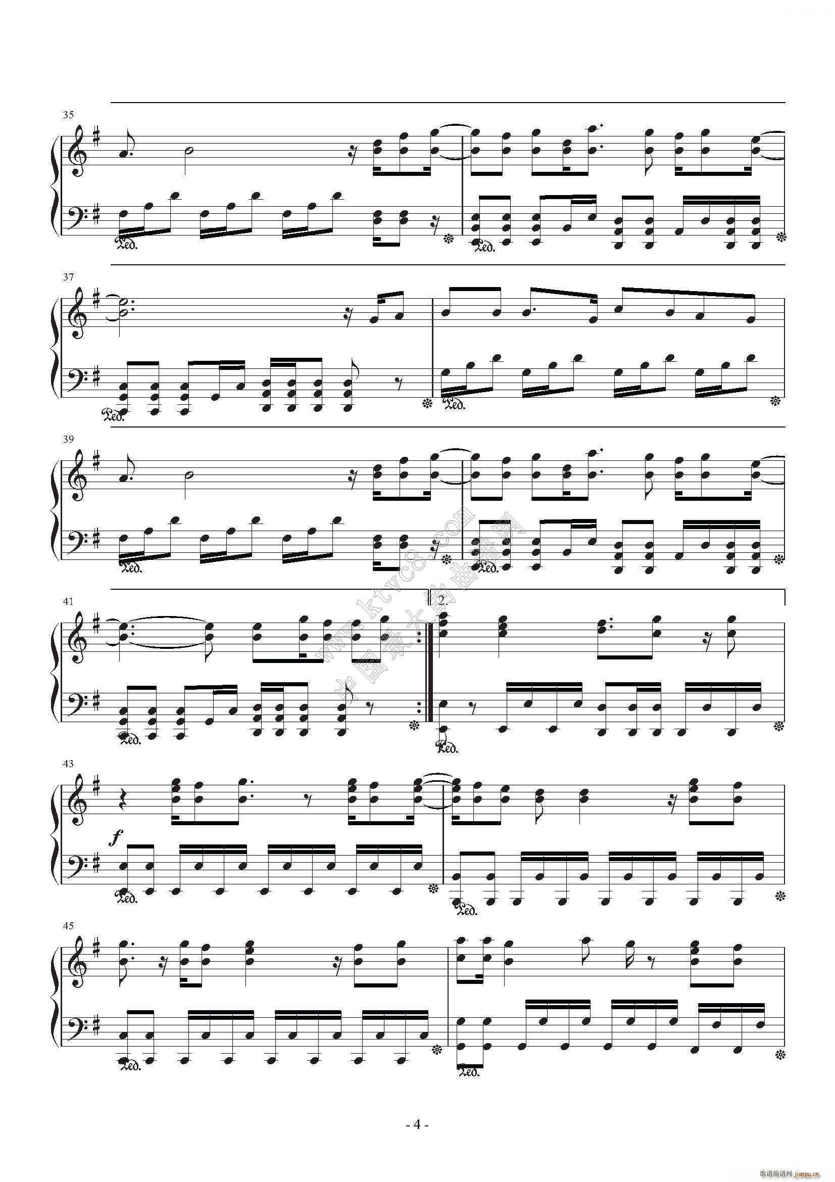 现状ディストラクション G调(钢琴谱)5