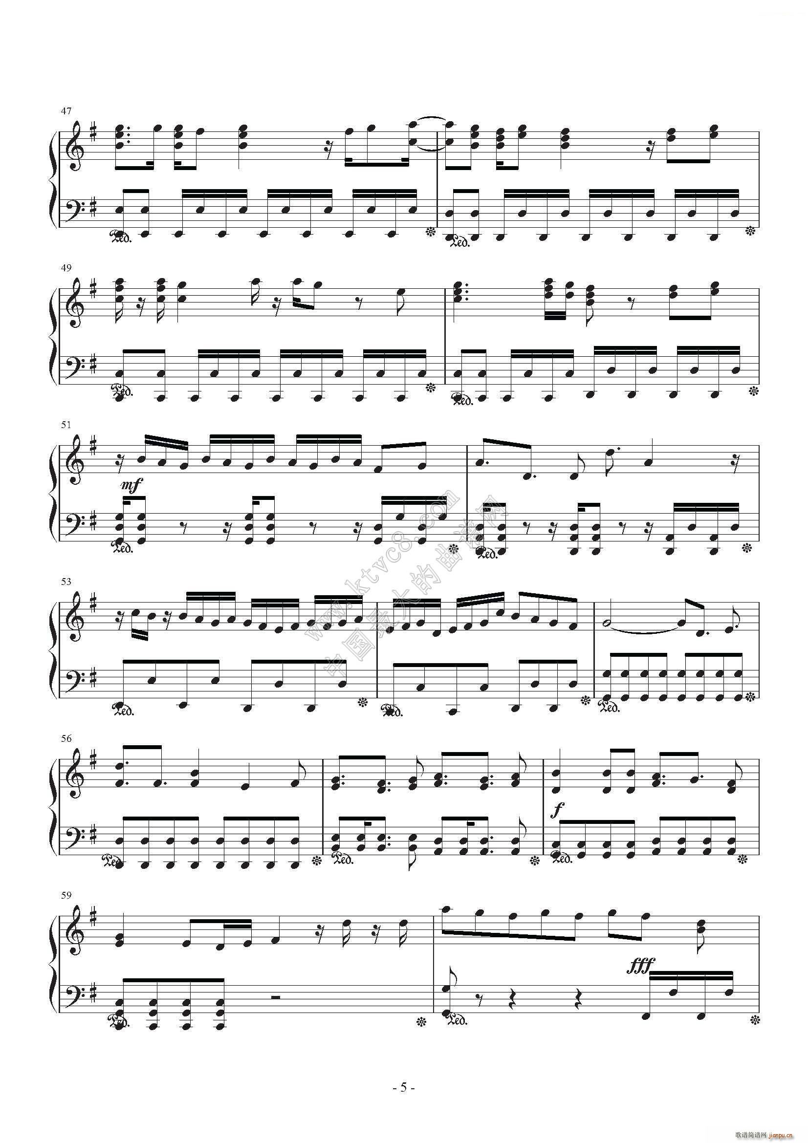 现状ディストラクション G调(钢琴谱)6