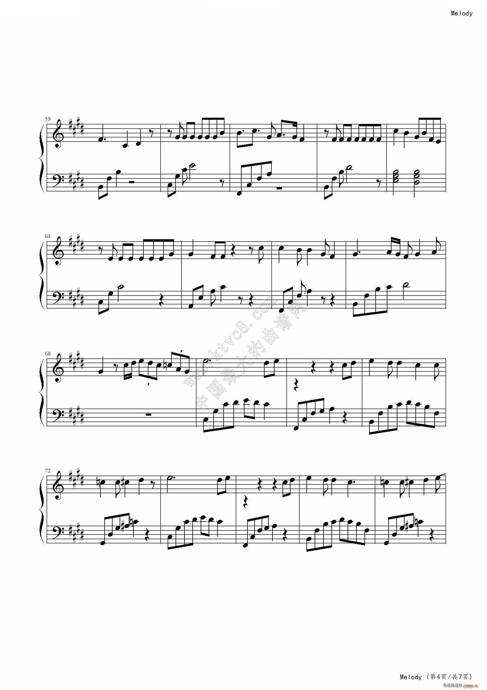 la melad(钢琴谱)5