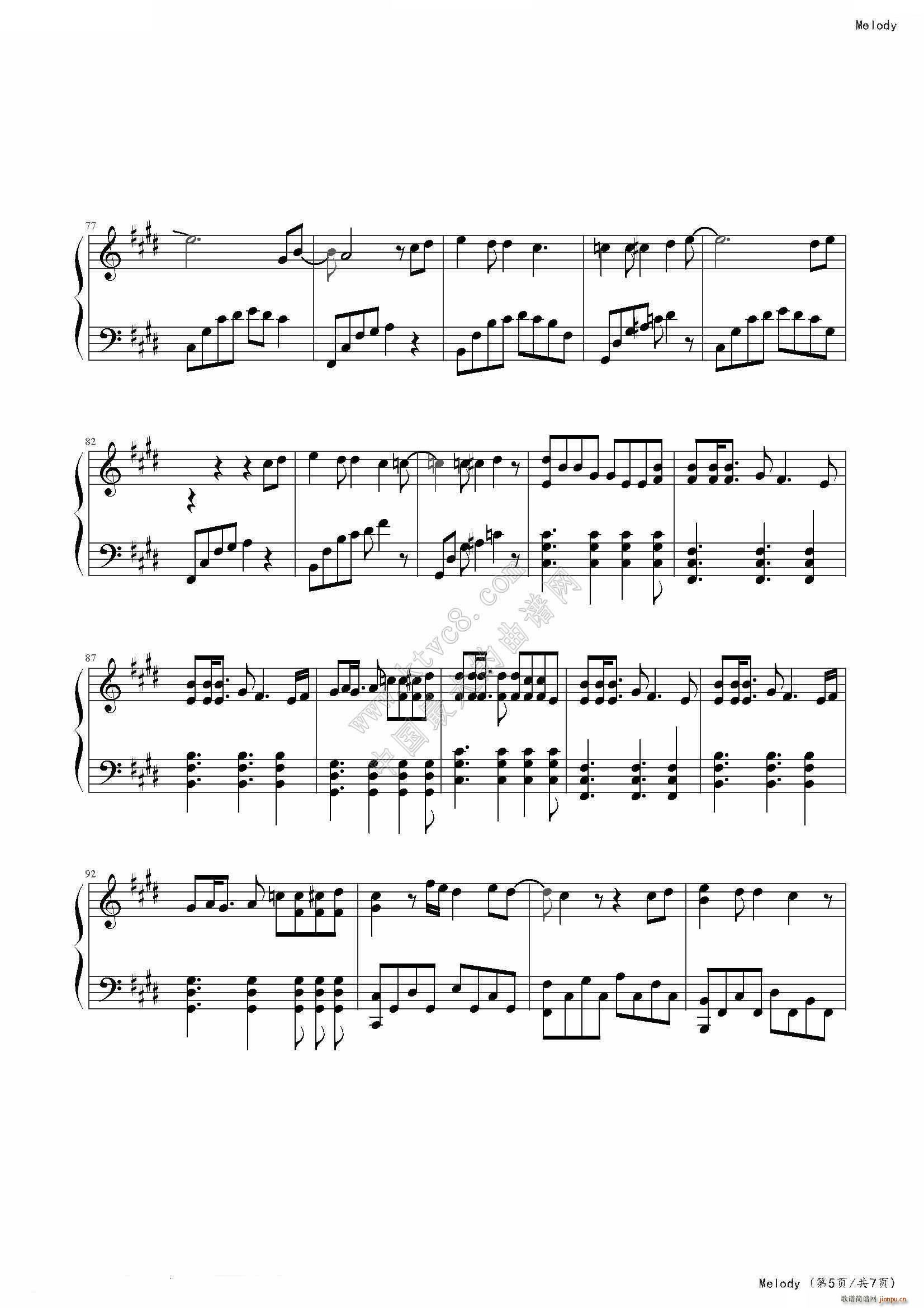 la melad(钢琴谱)6