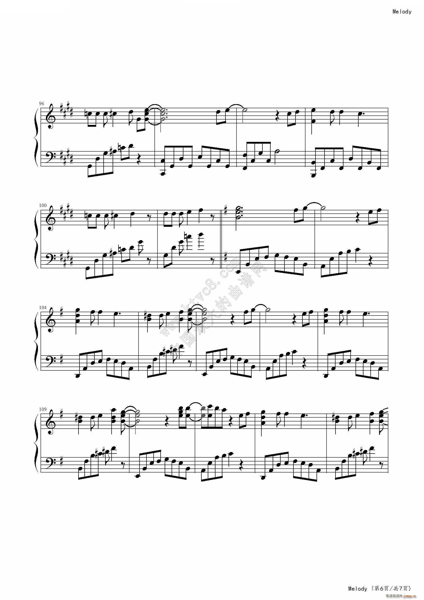 la melad(钢琴谱)8