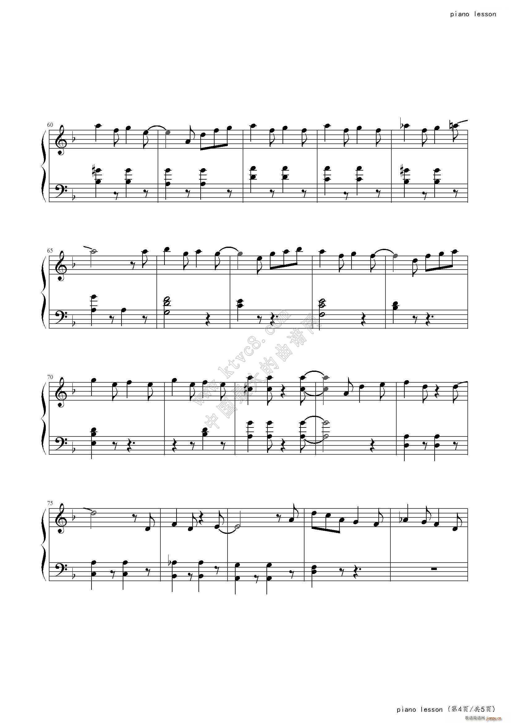 piano lesson(钢琴谱)5