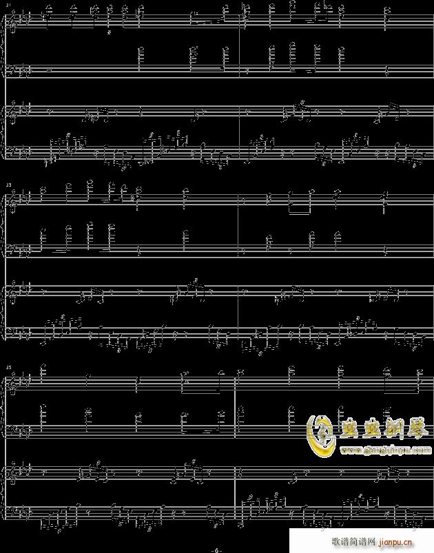 降A大调练习曲(钢琴谱)6