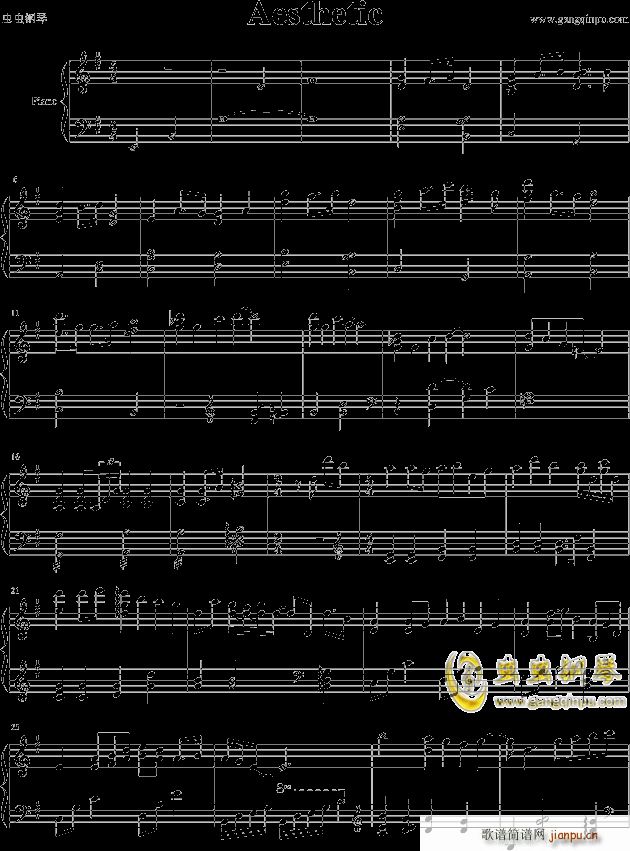 Aesthetic(钢琴谱)1