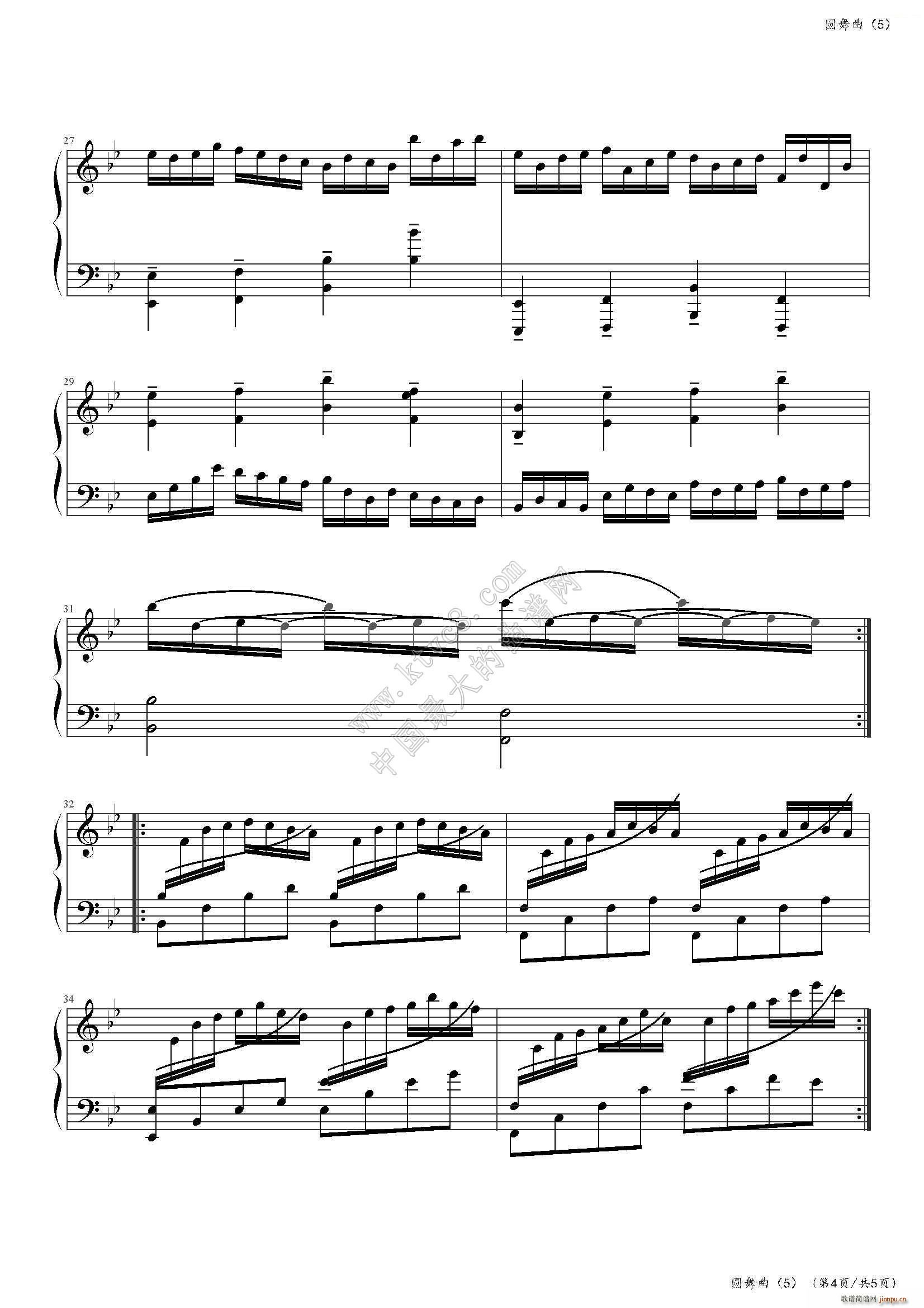 小温的圆舞曲 5(钢琴谱)5