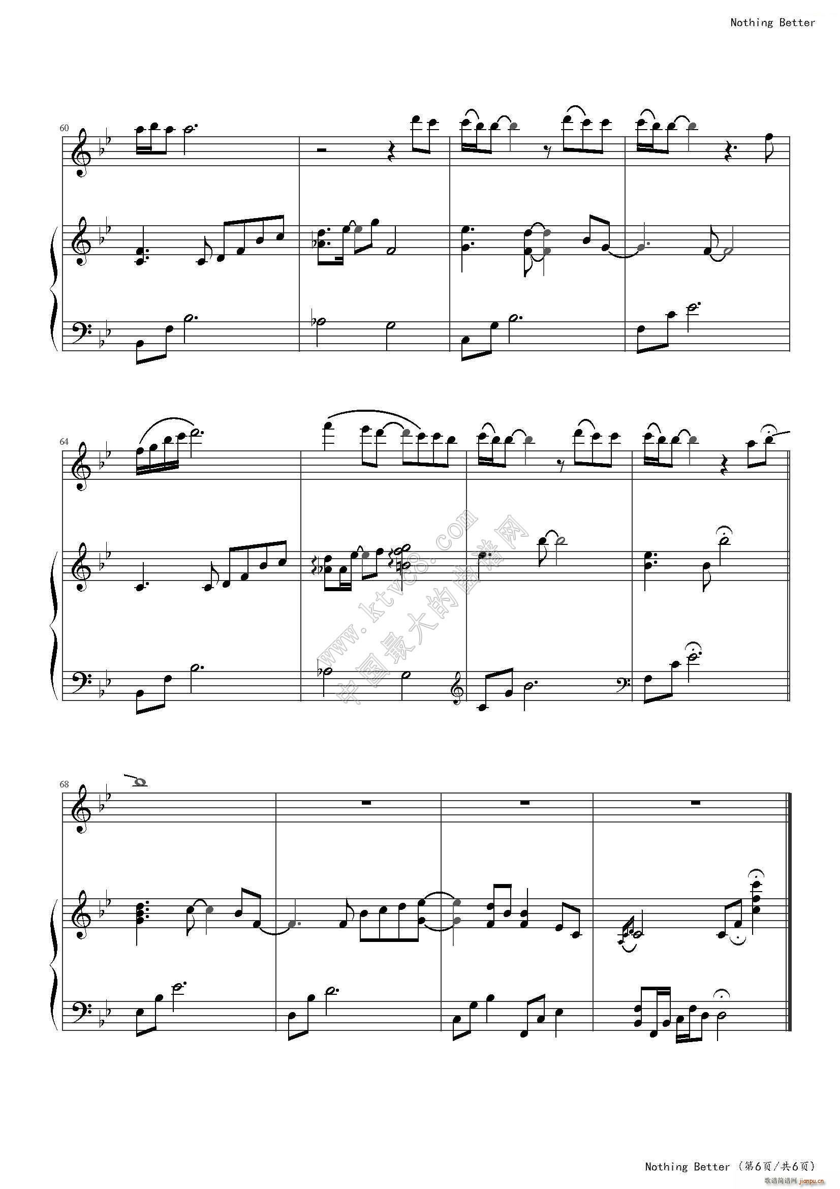 Nothing Better(钢琴谱)8