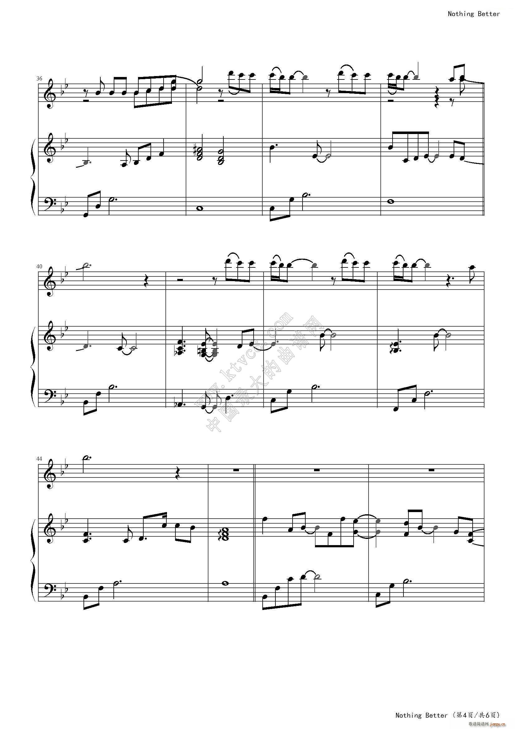 Nothing Better(钢琴谱)5
