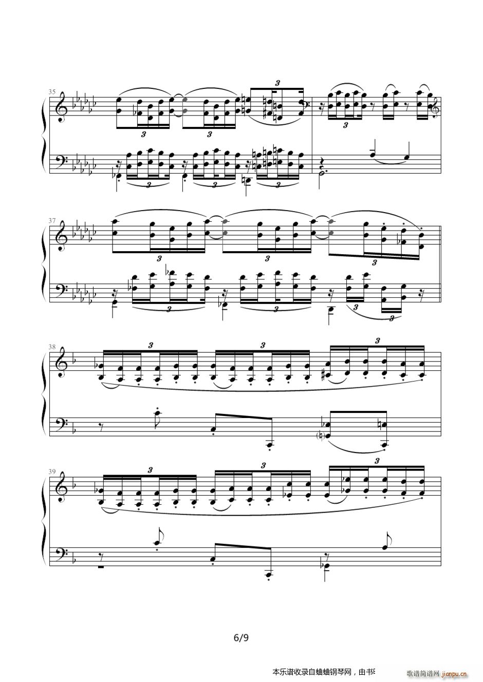 德彪西?六度练习曲(钢琴谱)6