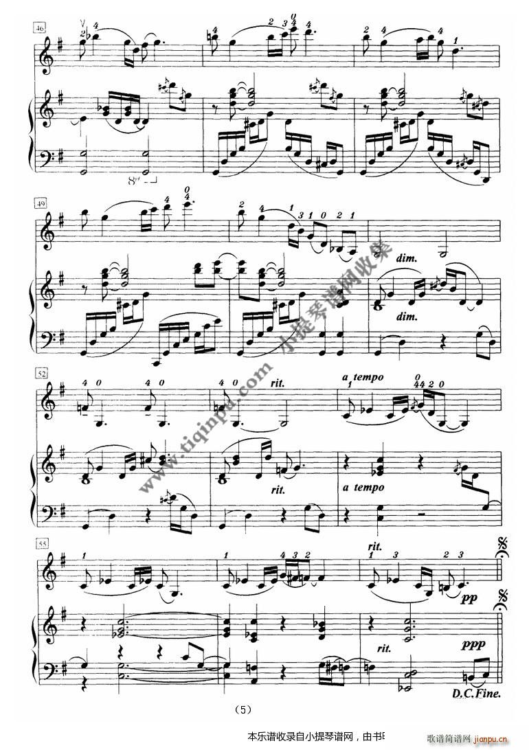 唐老鸭 钢琴(钢琴谱)5