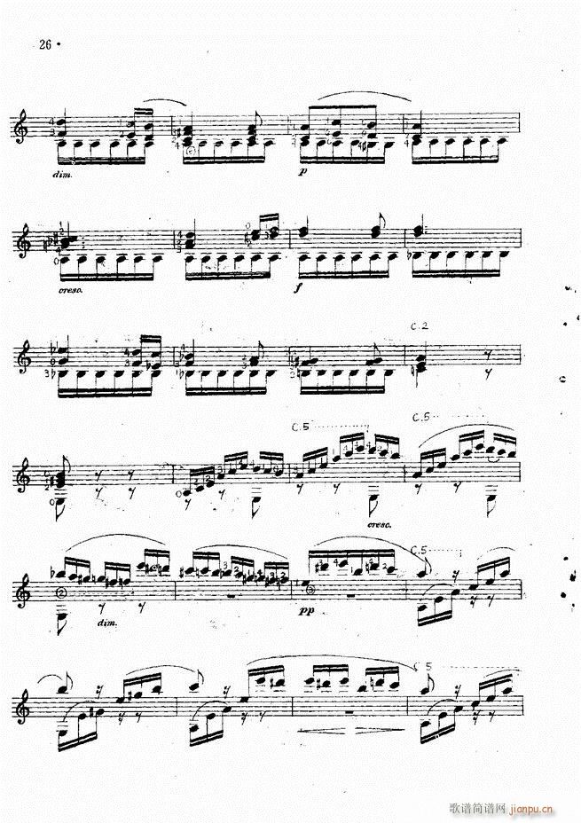 吉他独奏曲精选(钢琴谱)28