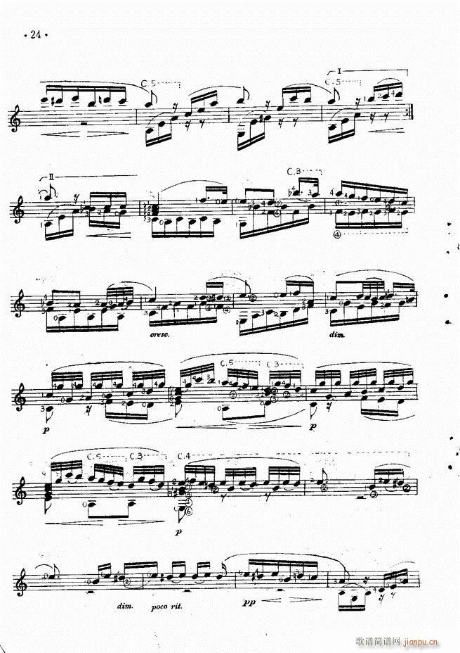 吉他独奏曲精选(钢琴谱)26