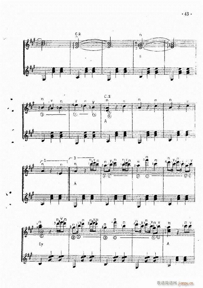 吉他独奏曲精选(钢琴谱)45