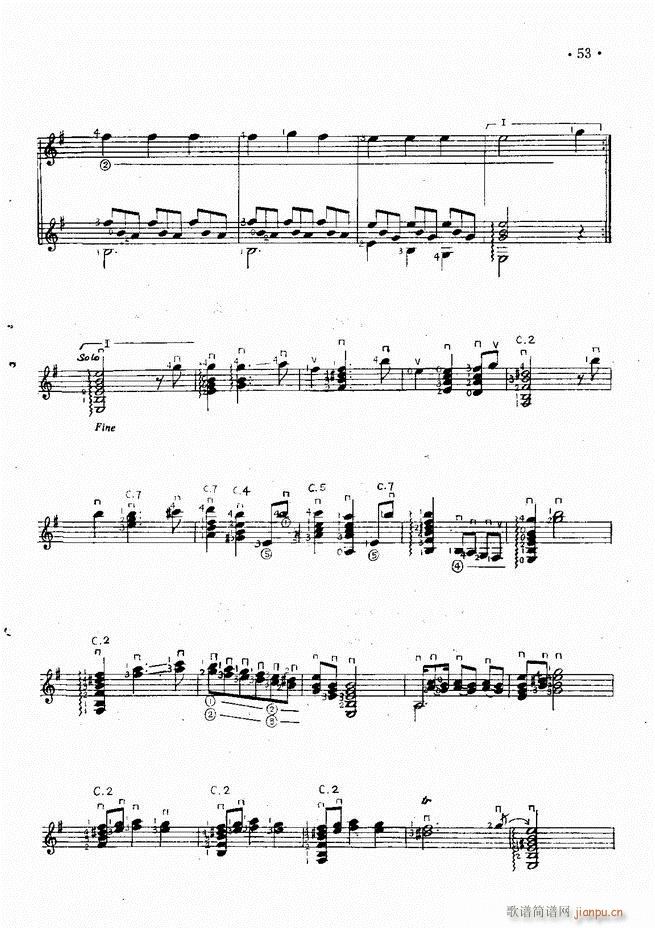 吉他独奏曲精选(钢琴谱)55