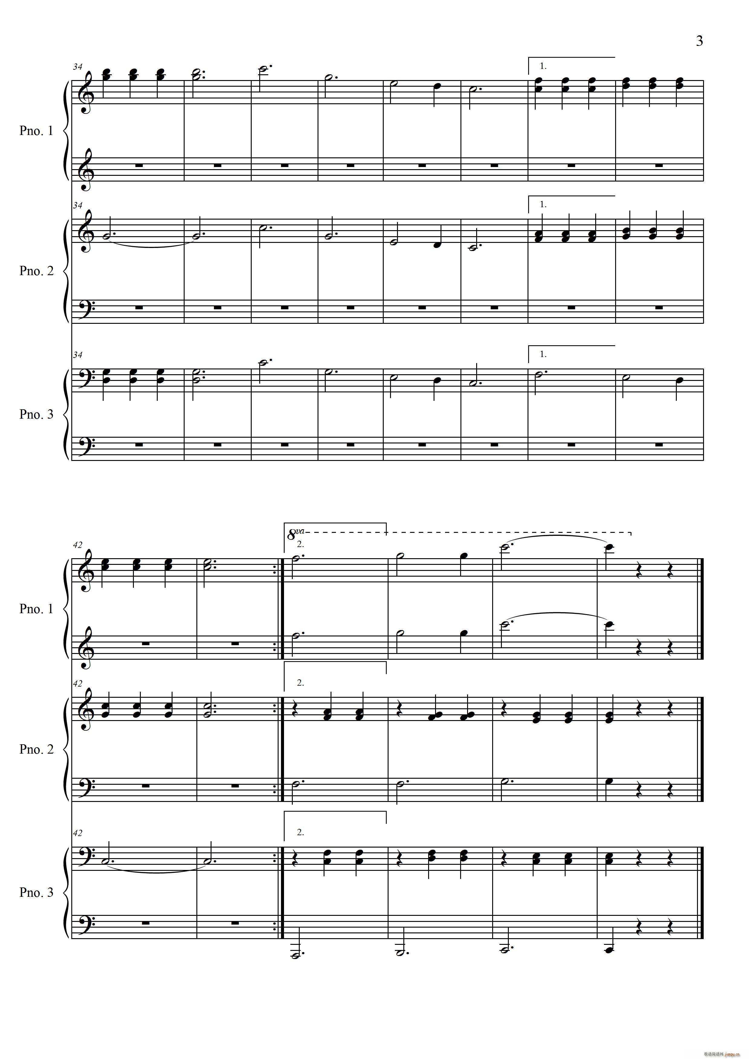 哆来咪圆舞曲(钢琴谱)3