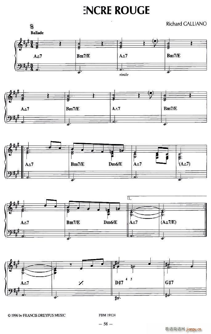 AL ENCRE ROUGE(钢琴谱)1