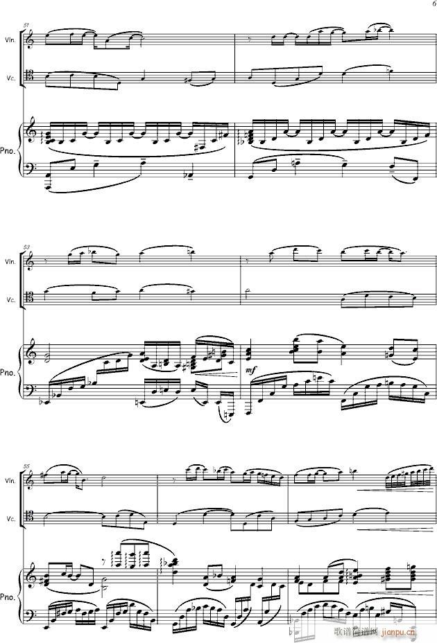 远方的黎明 钢琴三重奏(钢琴谱)6