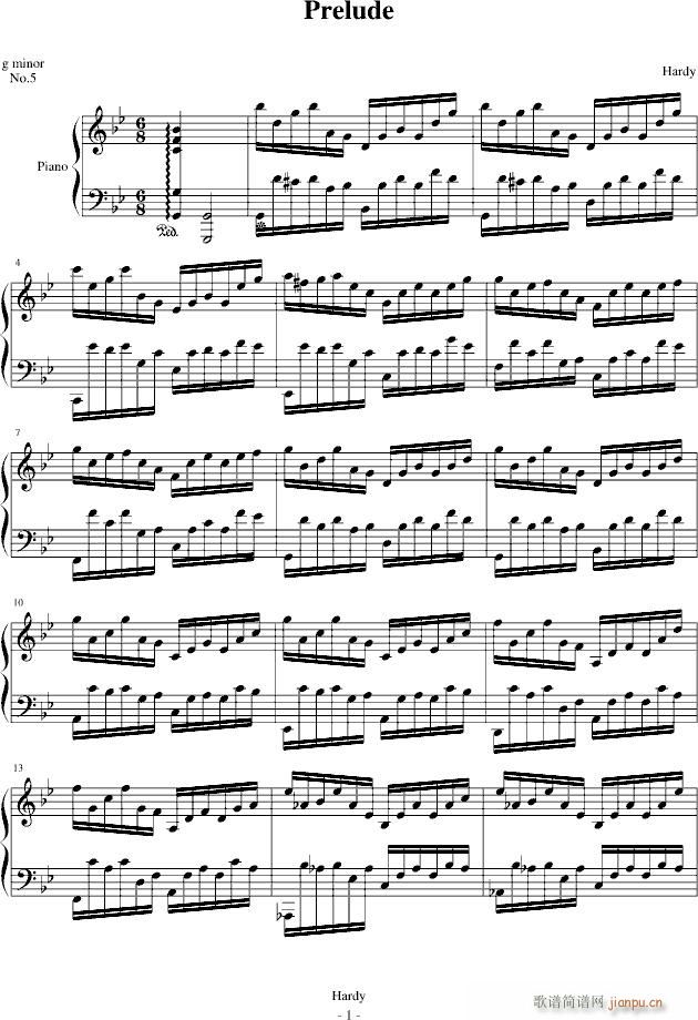 前奏曲5(钢琴谱)1