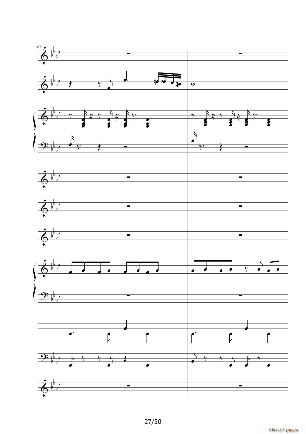 胡萝卜须 降A调(钢琴谱)27