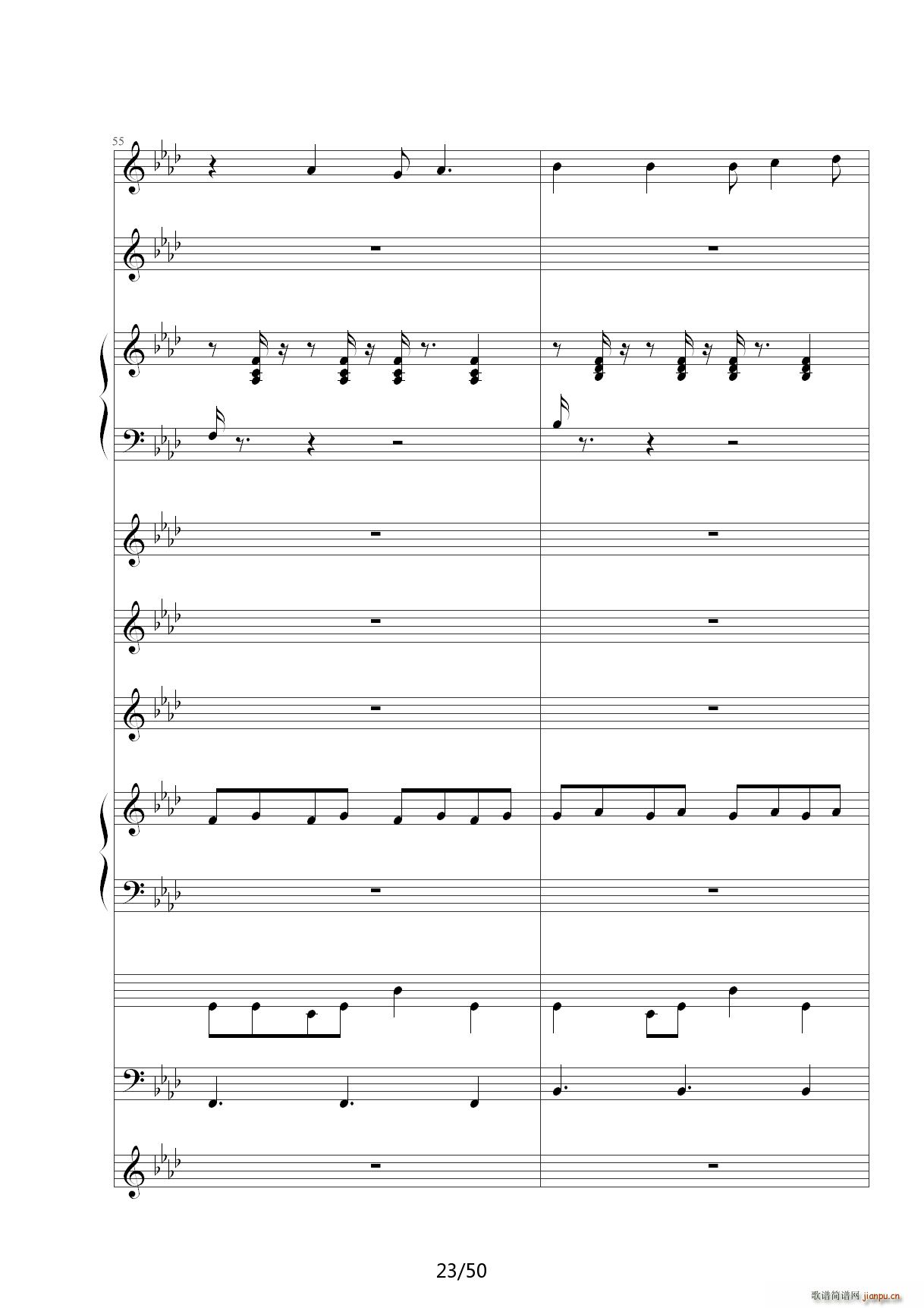 胡萝卜须 降A调(钢琴谱)23