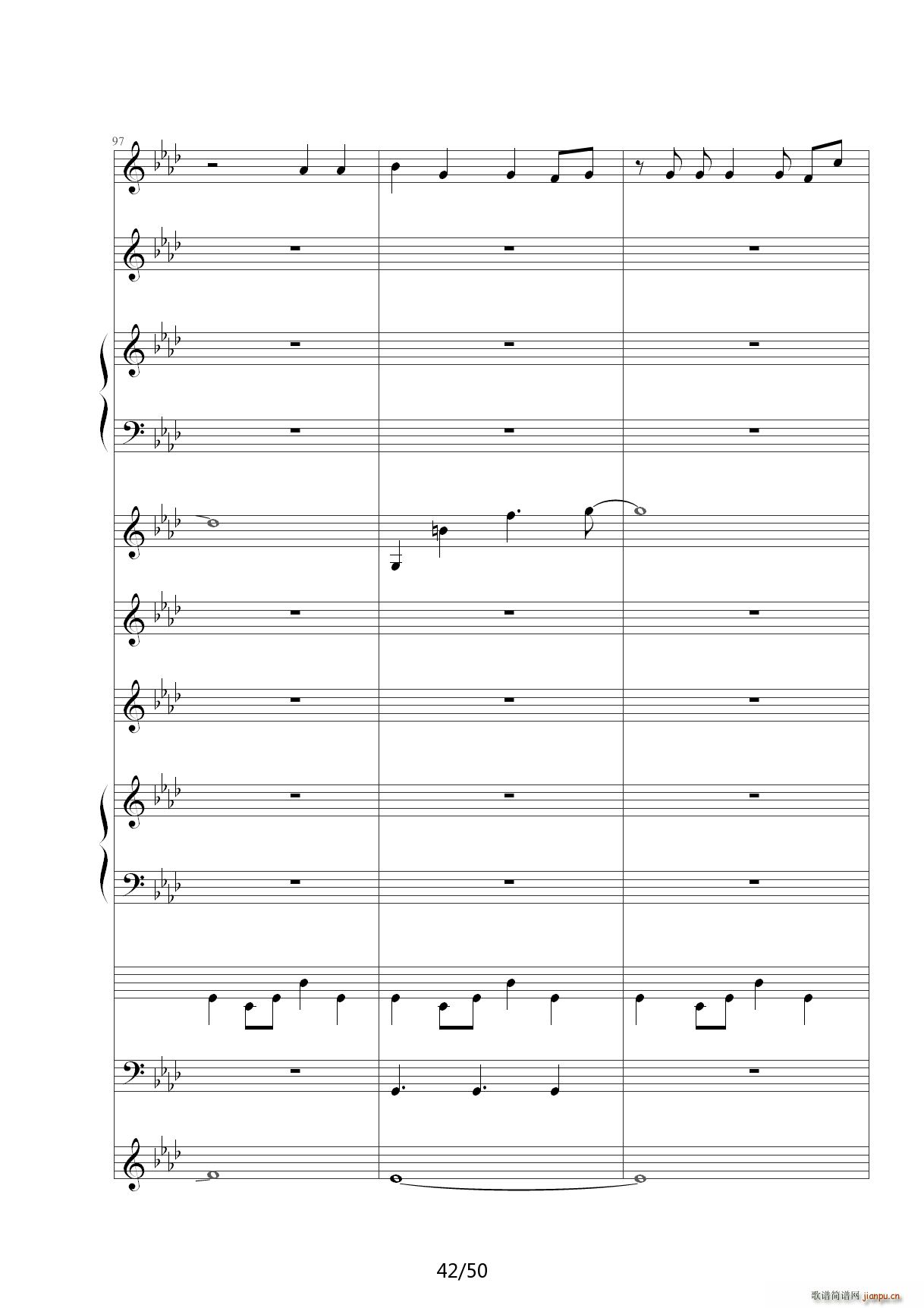 胡萝卜须 降A调(钢琴谱)42