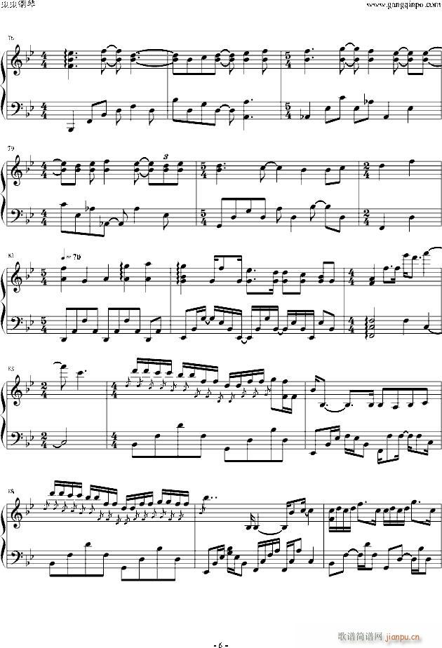 To the Moon Ending Version(钢琴谱)6