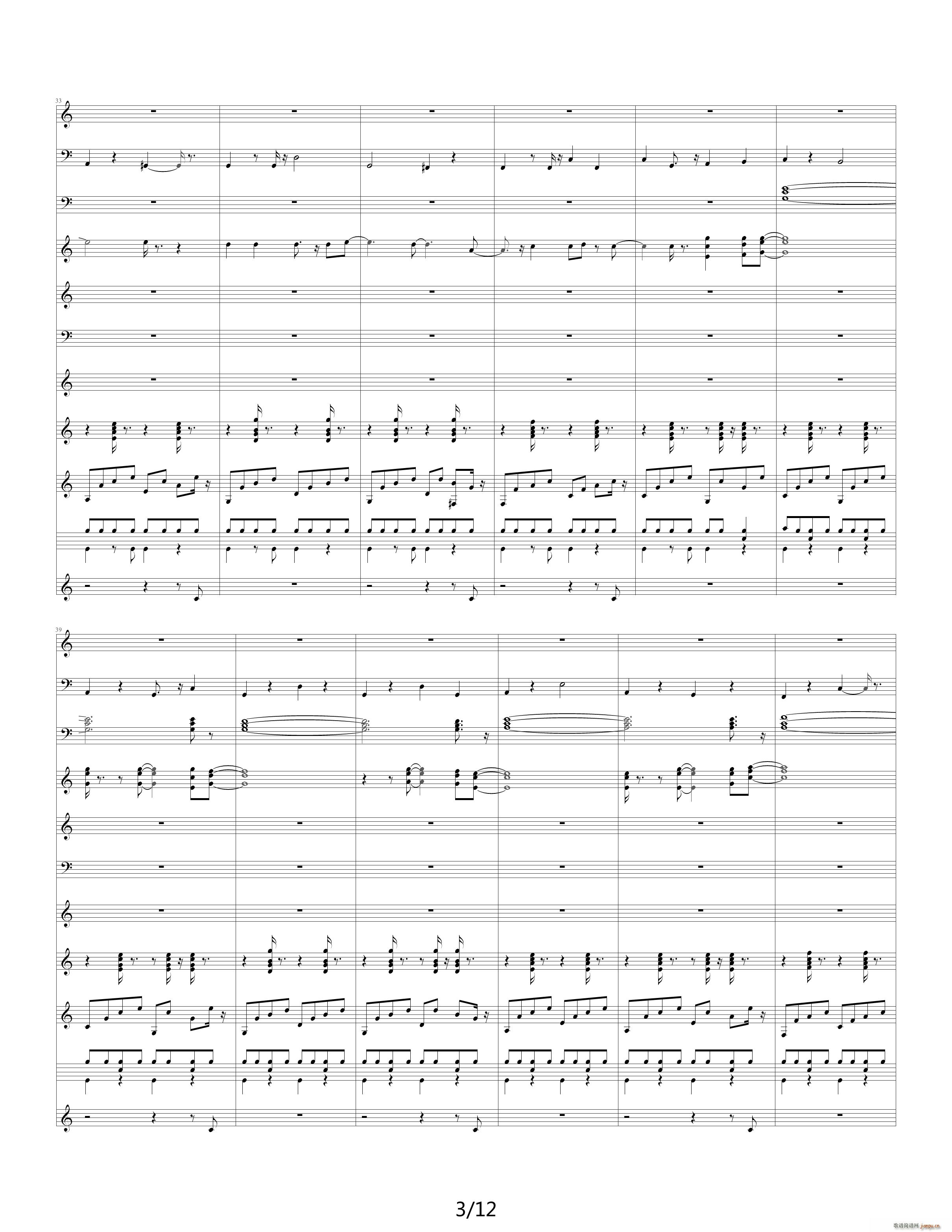 Take Me Home Country Roads C调(钢琴谱)3