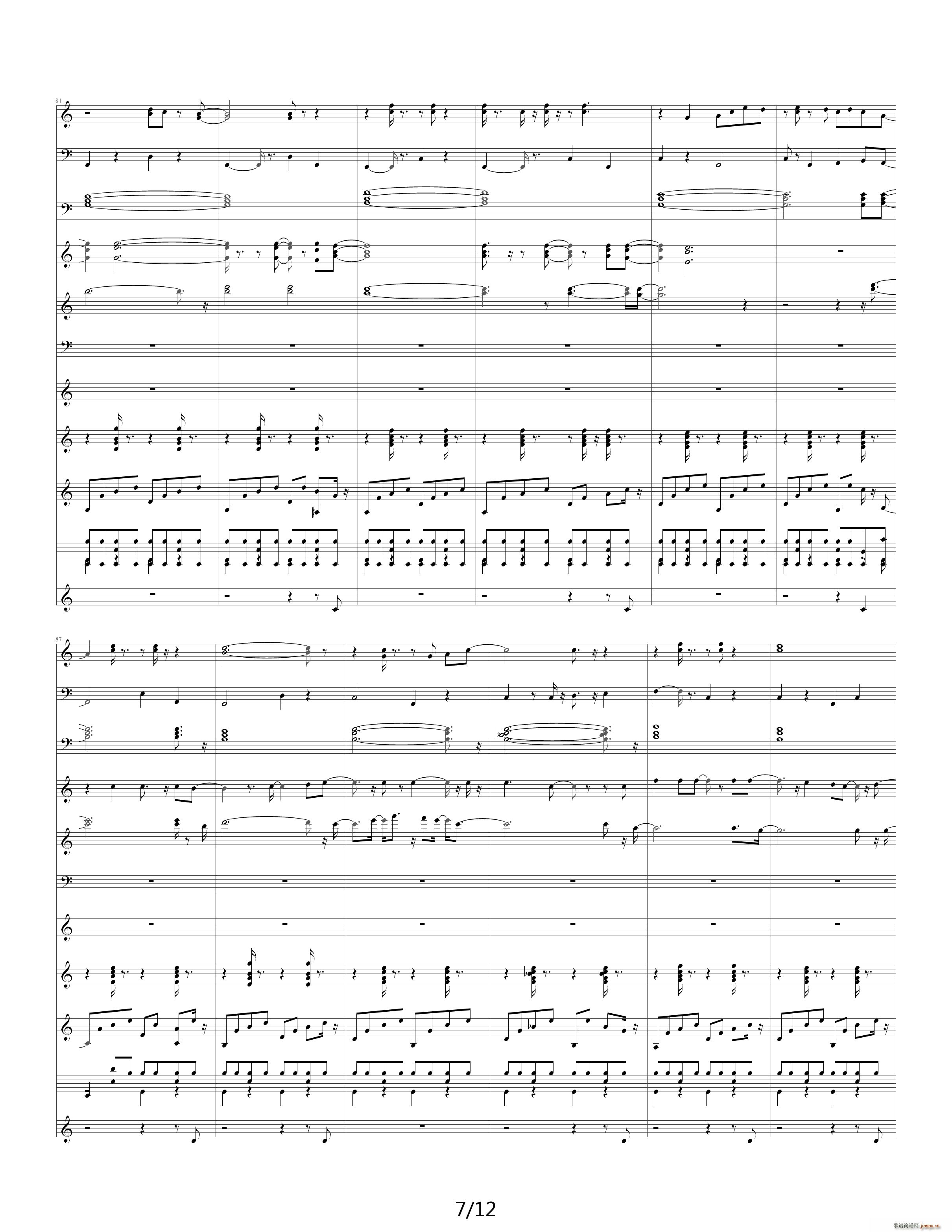 Take Me Home Country Roads C调(钢琴谱)7