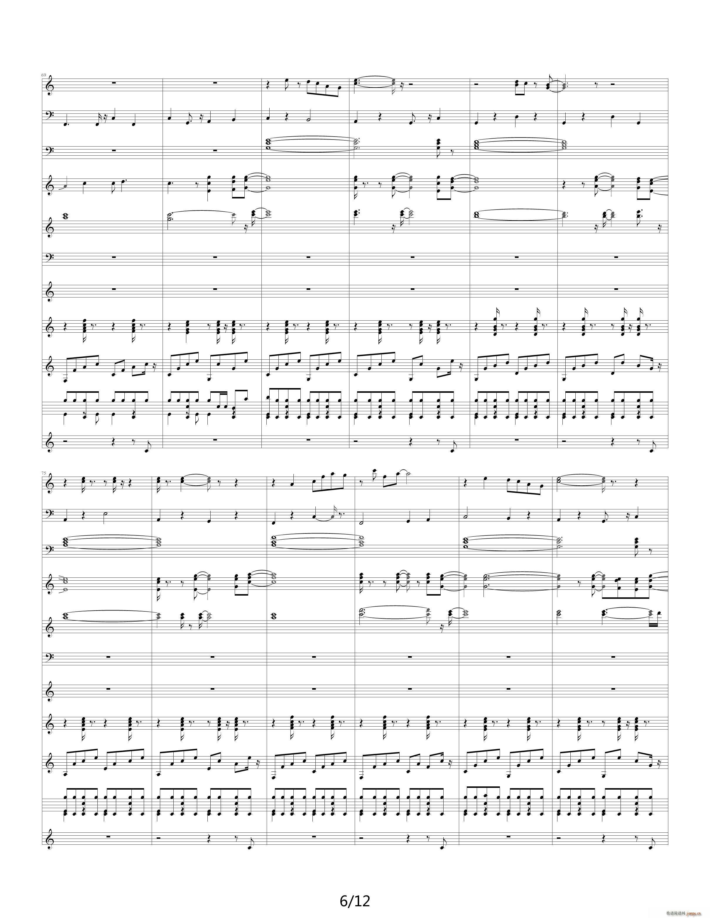 Take Me Home Country Roads C调(钢琴谱)6