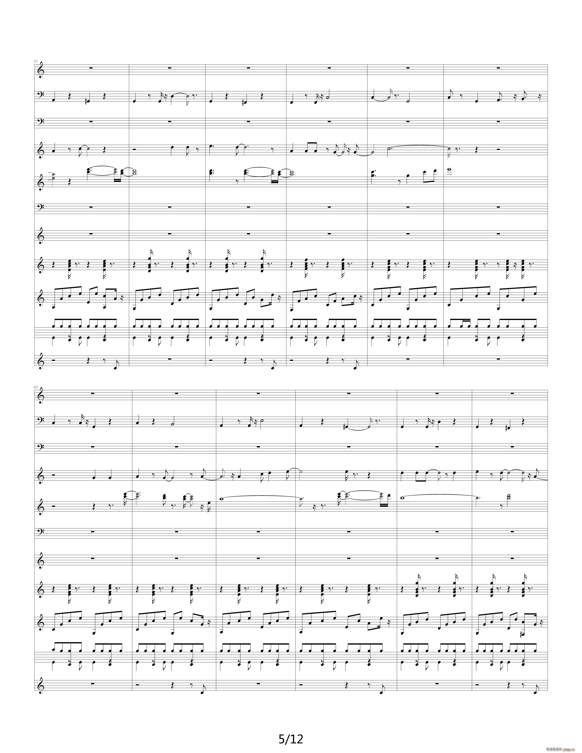 Take Me Home Country Roads C调(钢琴谱)5