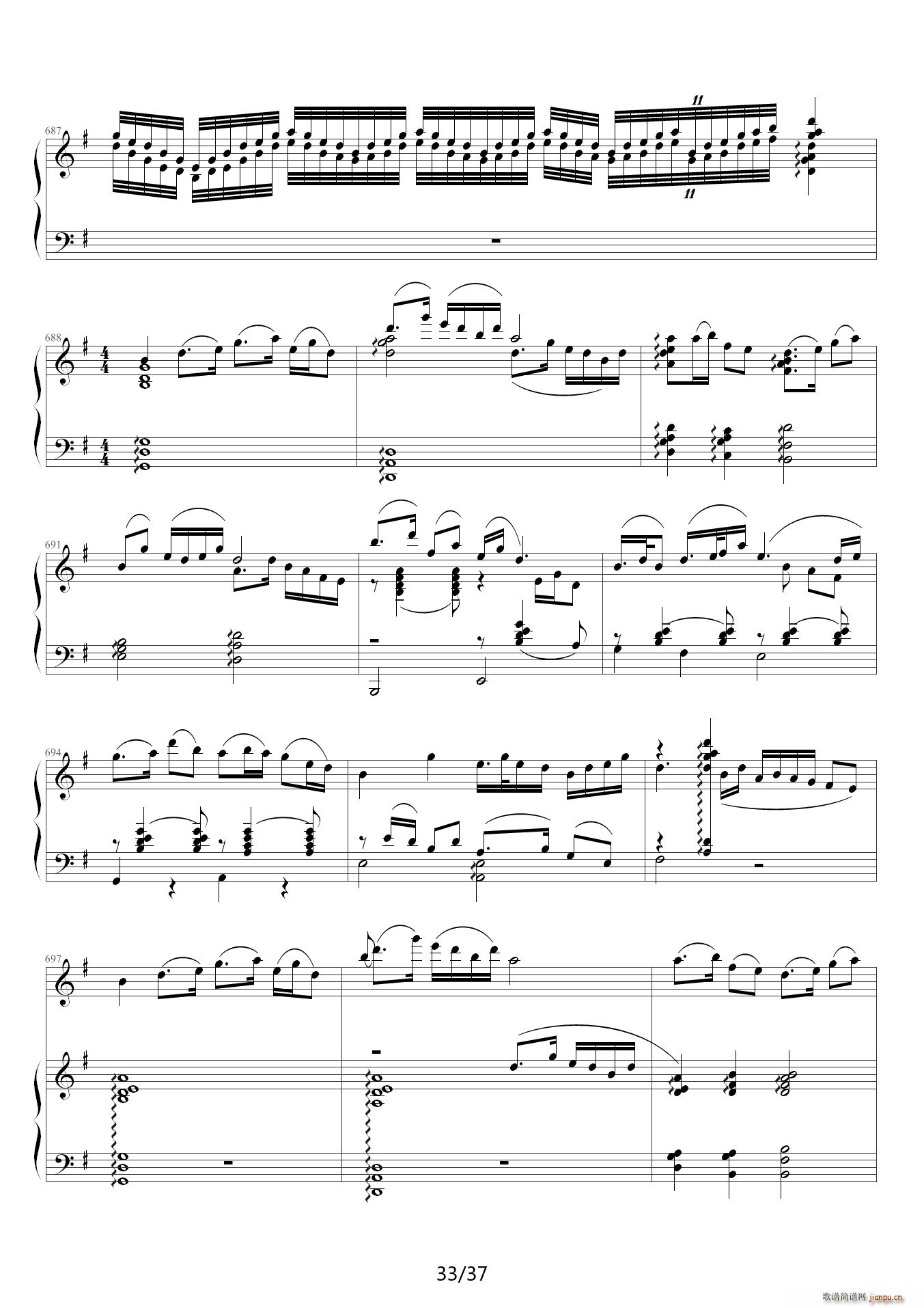 梁祝 G调(钢琴谱)33