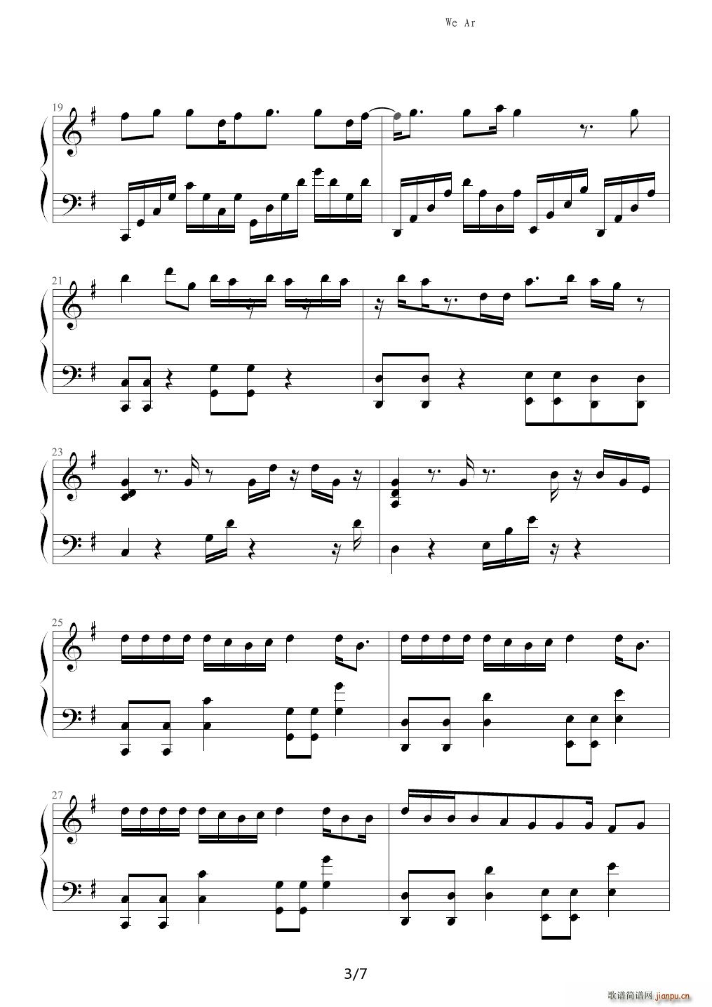 We Are Never Ever Getting Back G调(钢琴谱)3