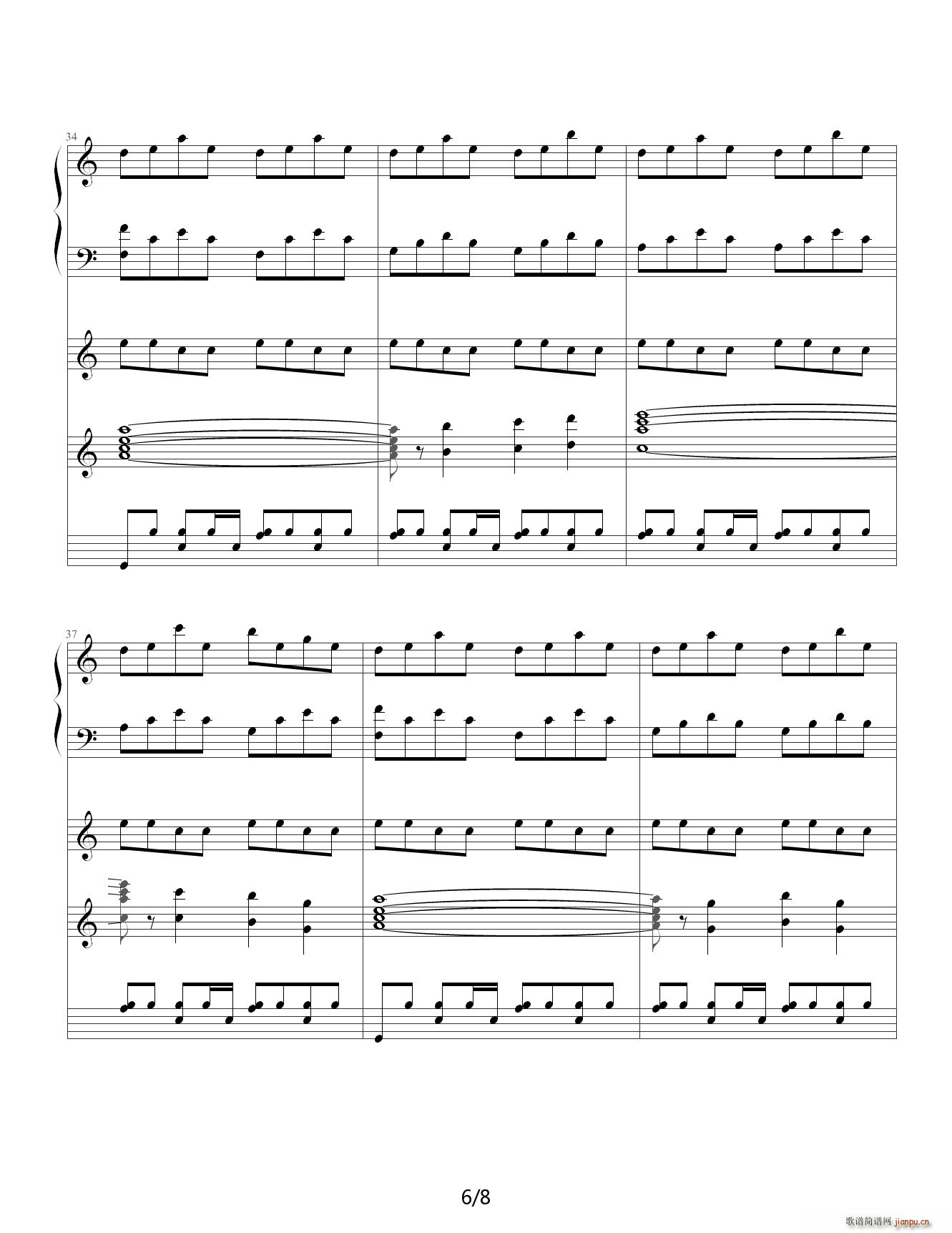 CLANNAD 潮Qり C调(钢琴谱)6