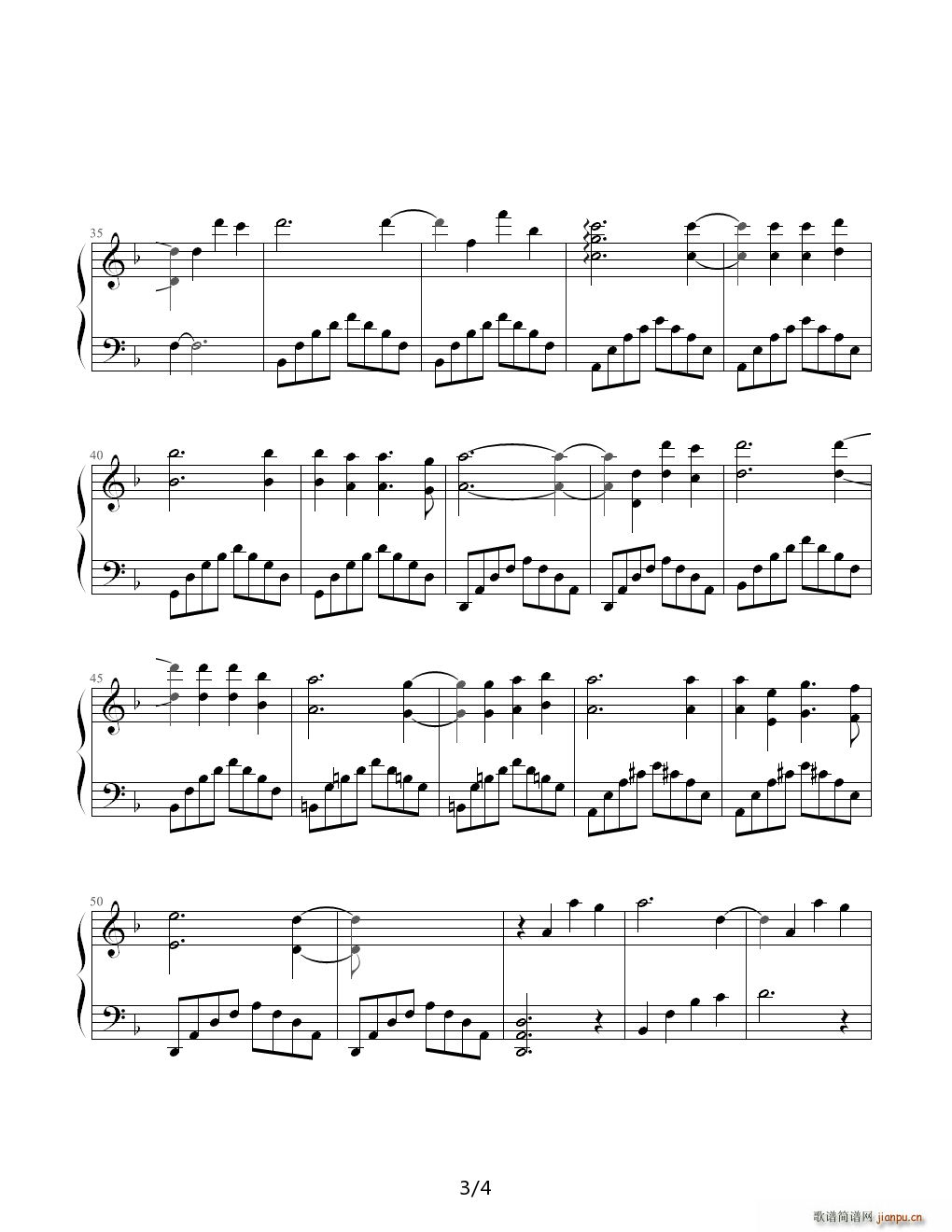 Far away from U F调(钢琴谱)3