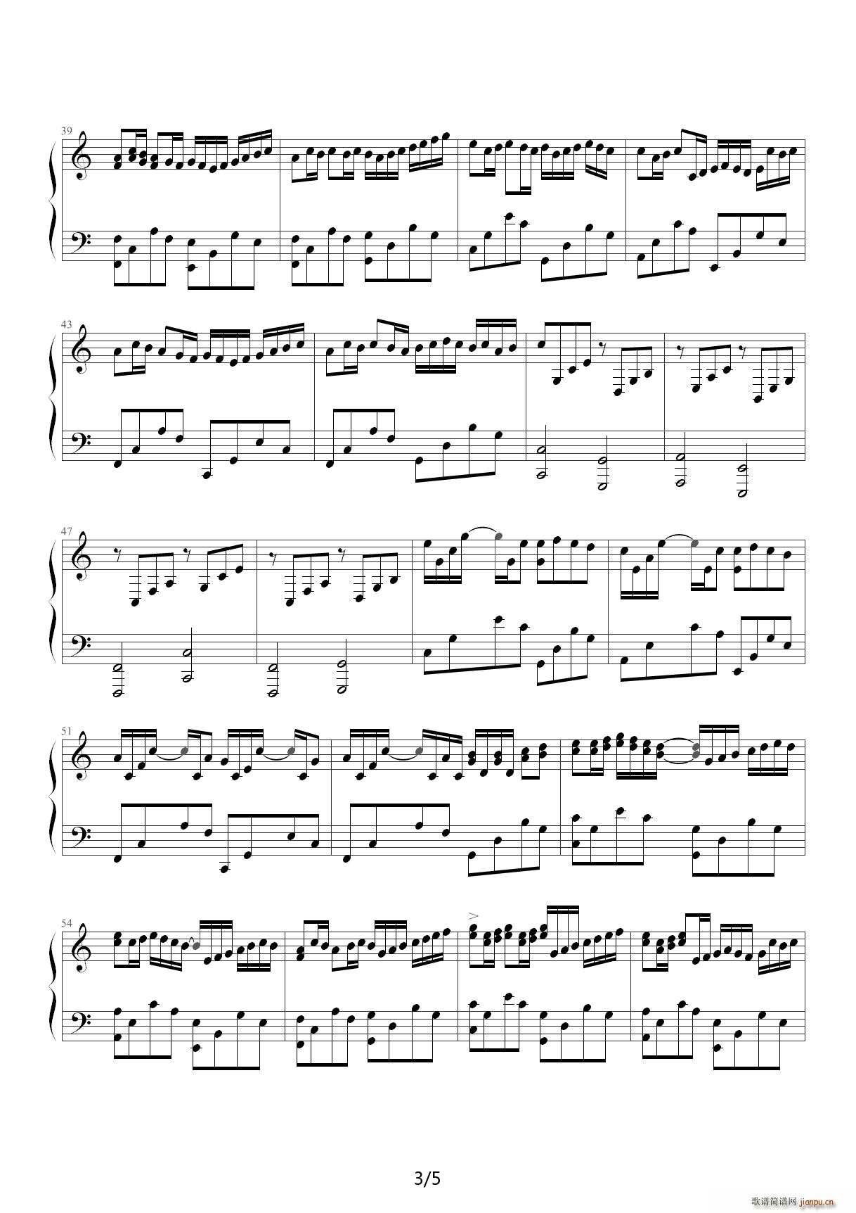 卡农 最有可能超越乔治温斯顿国产版 C调(钢琴谱)3