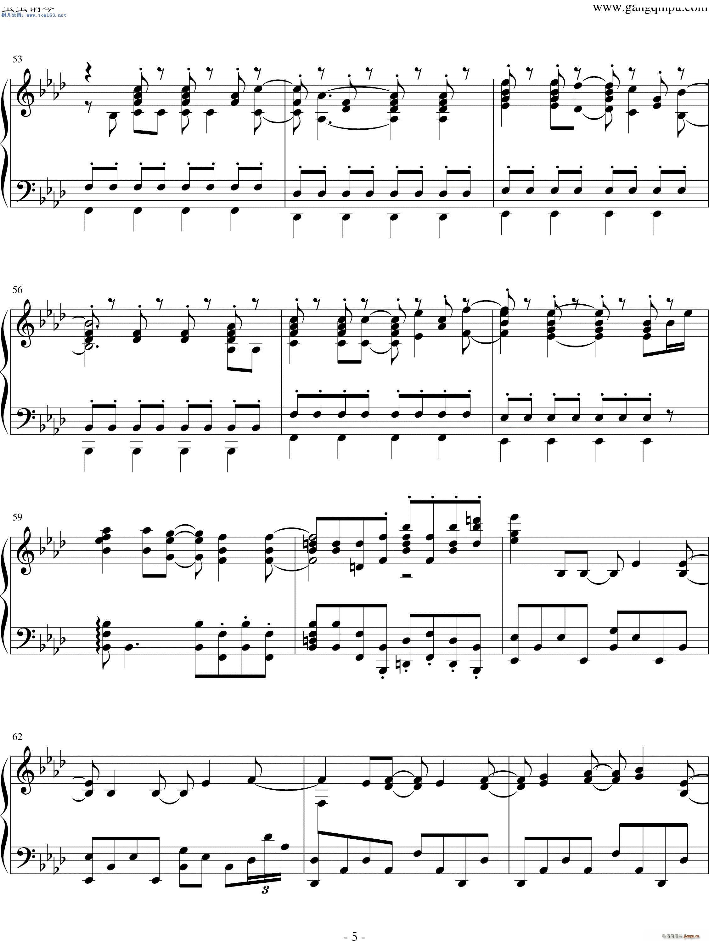 Let It Go 电影 冰雪奇缘 主题曲(钢琴谱)5