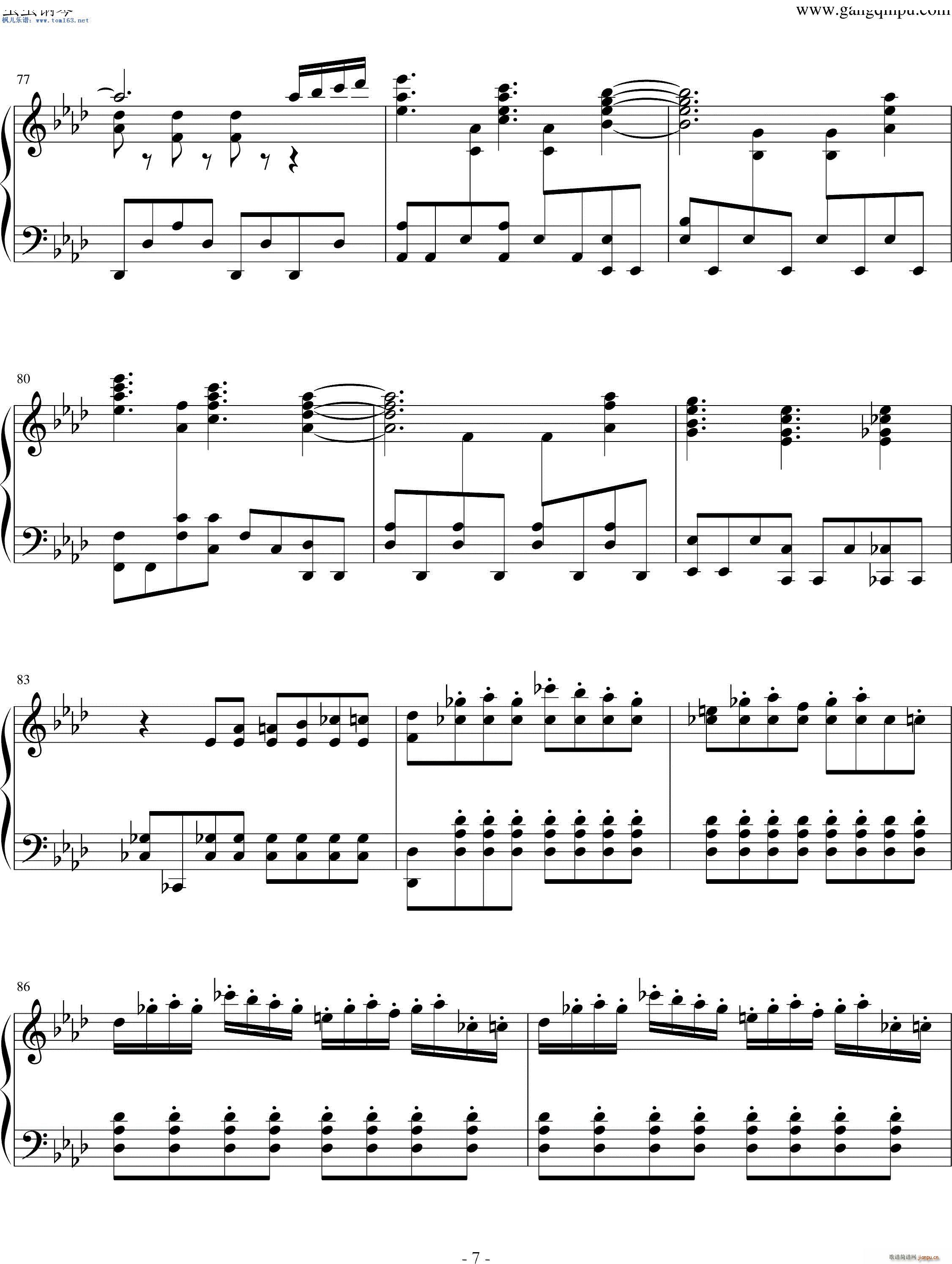 Let It Go 电影 冰雪奇缘 主题曲(钢琴谱)7