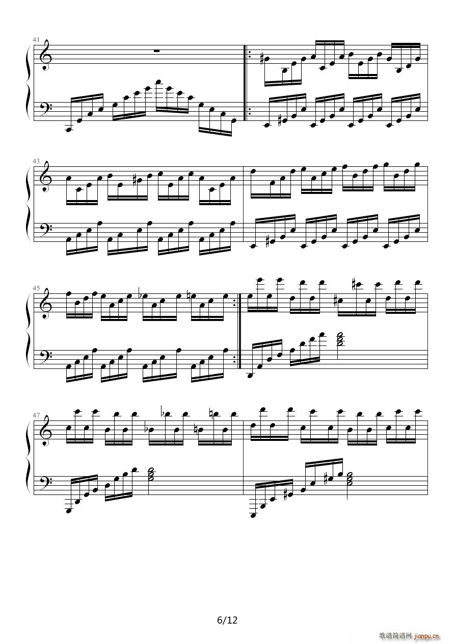 Wonderland马克西姆(钢琴谱)6