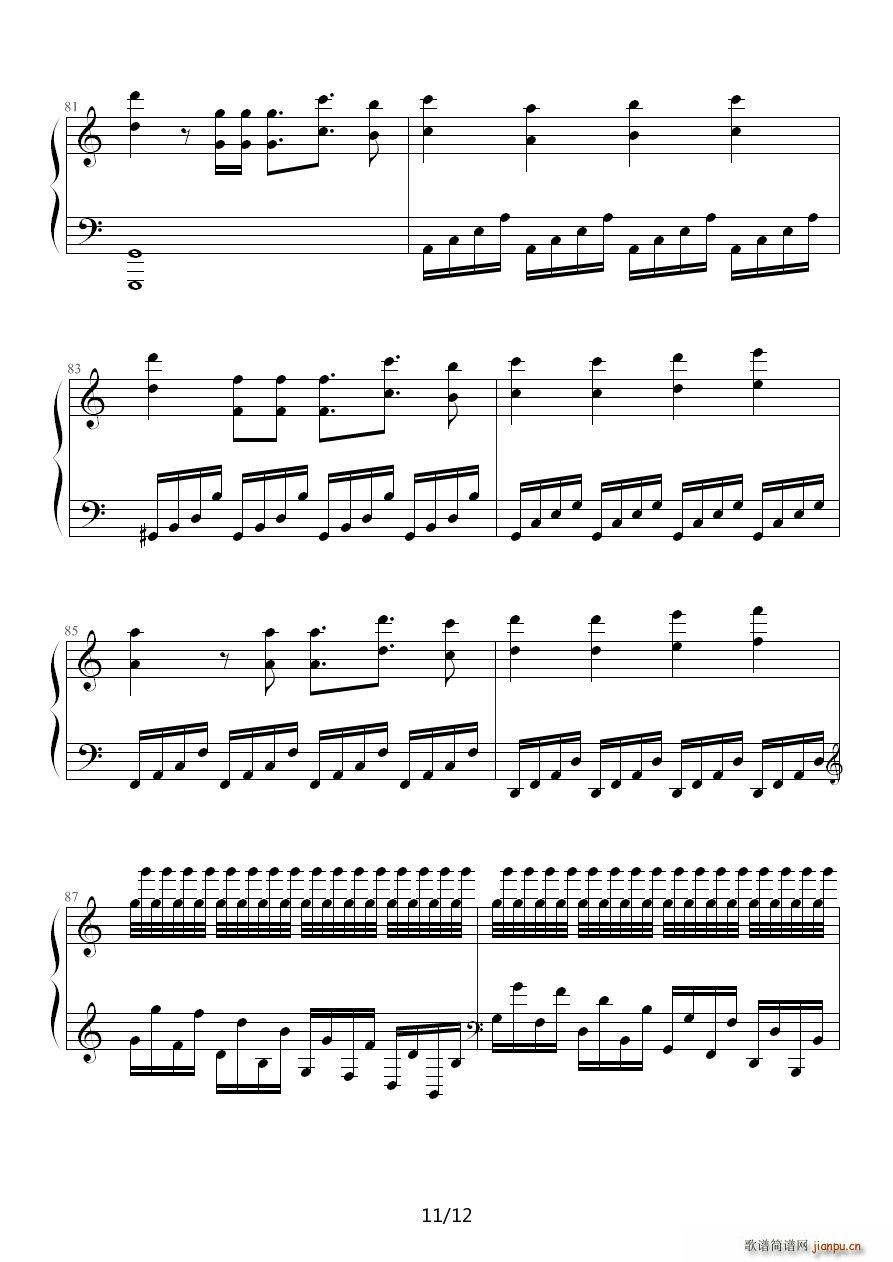 Wonderland马克西姆(钢琴谱)11