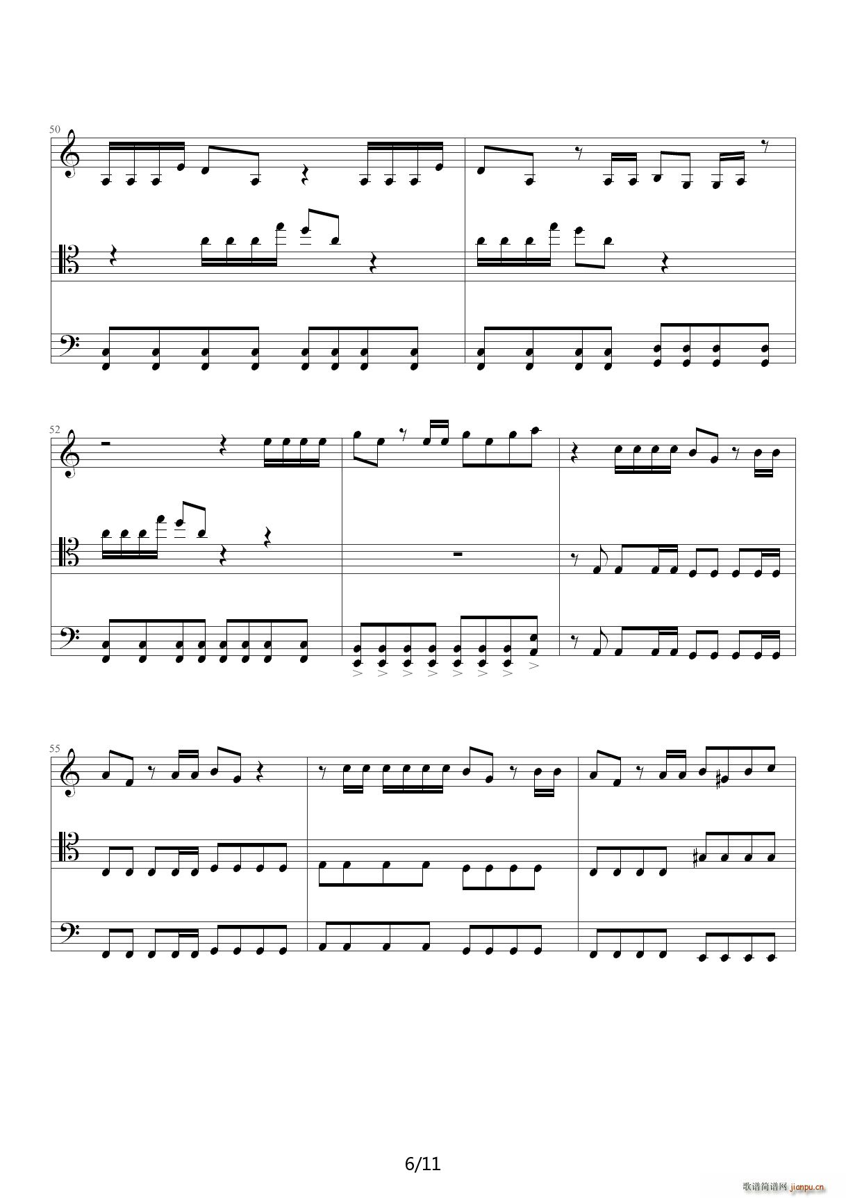 smooth criminal 大提琴版 C调(钢琴谱)6