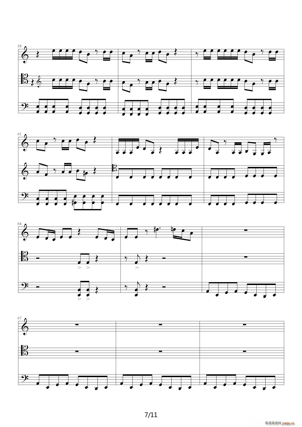 smooth criminal 大提琴版 C调(钢琴谱)7