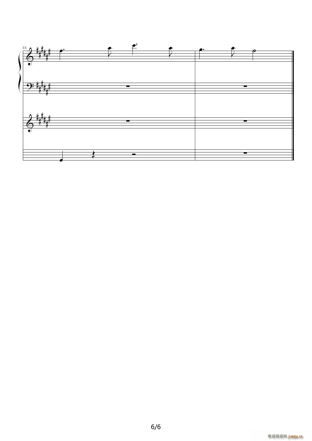 情绪 降G调(钢琴谱)6