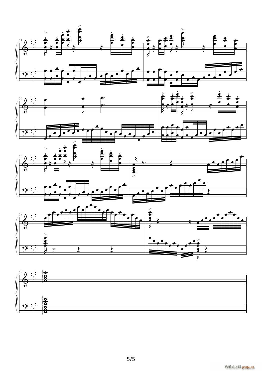 飞旋海豚 D调(钢琴谱)5