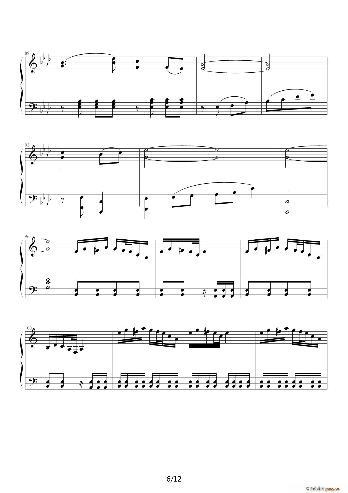 千手观音 F调(钢琴谱)6