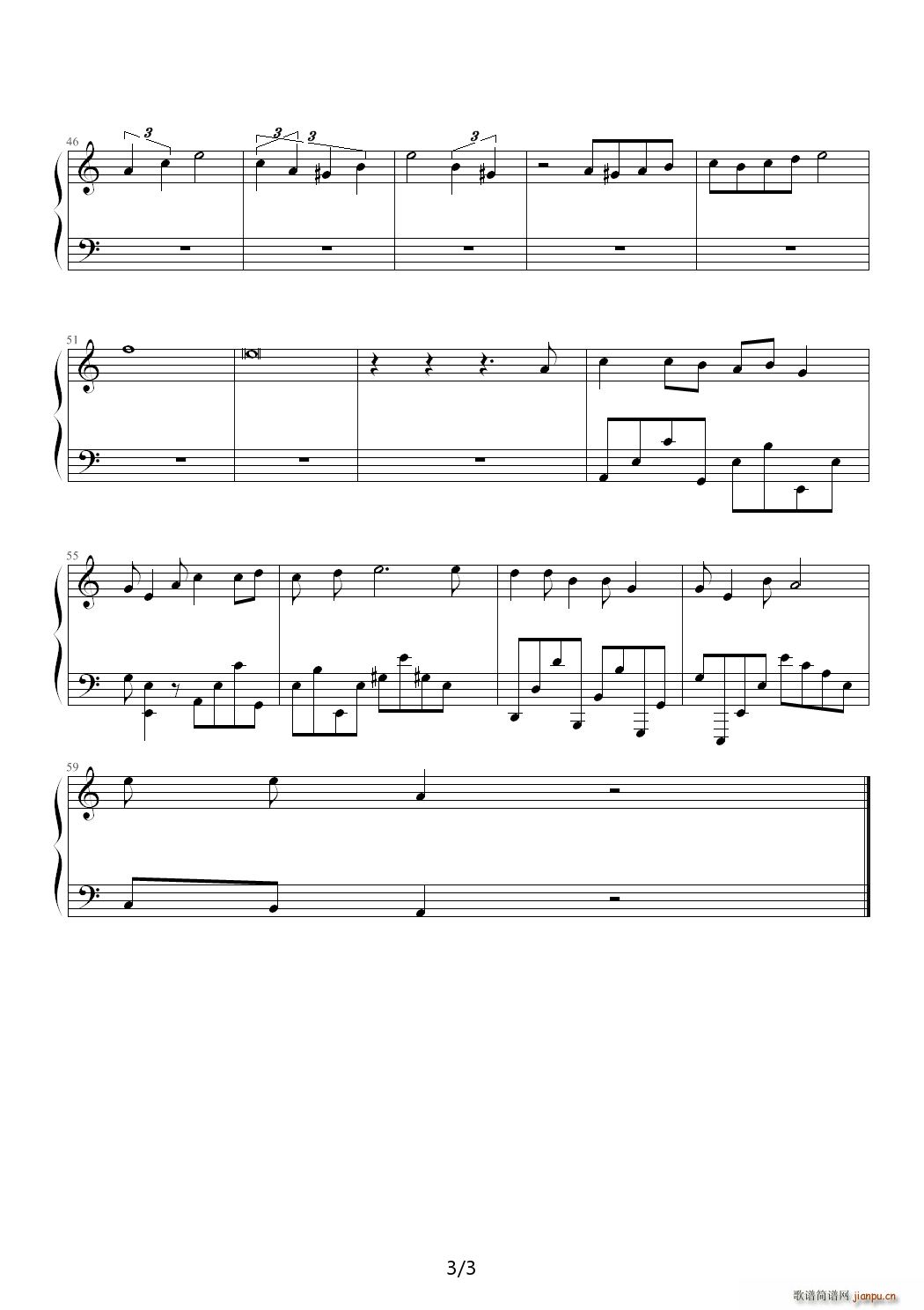 小丑的国度 C调(钢琴谱)3